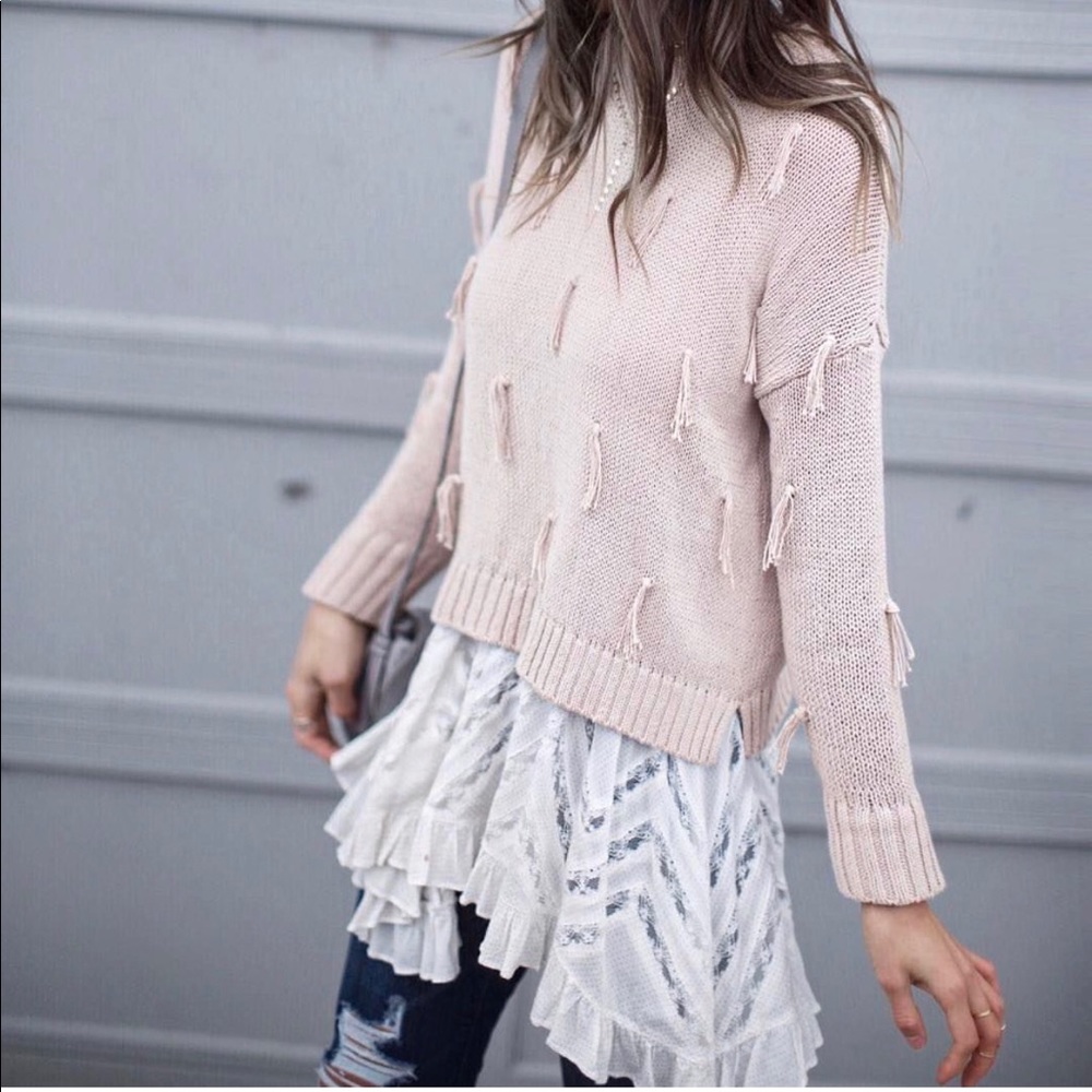 NWT • FREE PEOPLE • Cream Lace Trapeze Dress- M - Picture 2 of 8